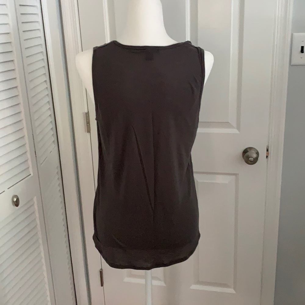 Charcoal grey scoop neck tank top